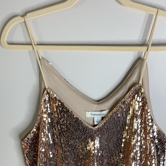 Franceseca’s sequin shoulder strap dress. Size S - Picture 3 of 6